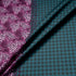Purple Animal & Check Double Printed Superfine Cotton