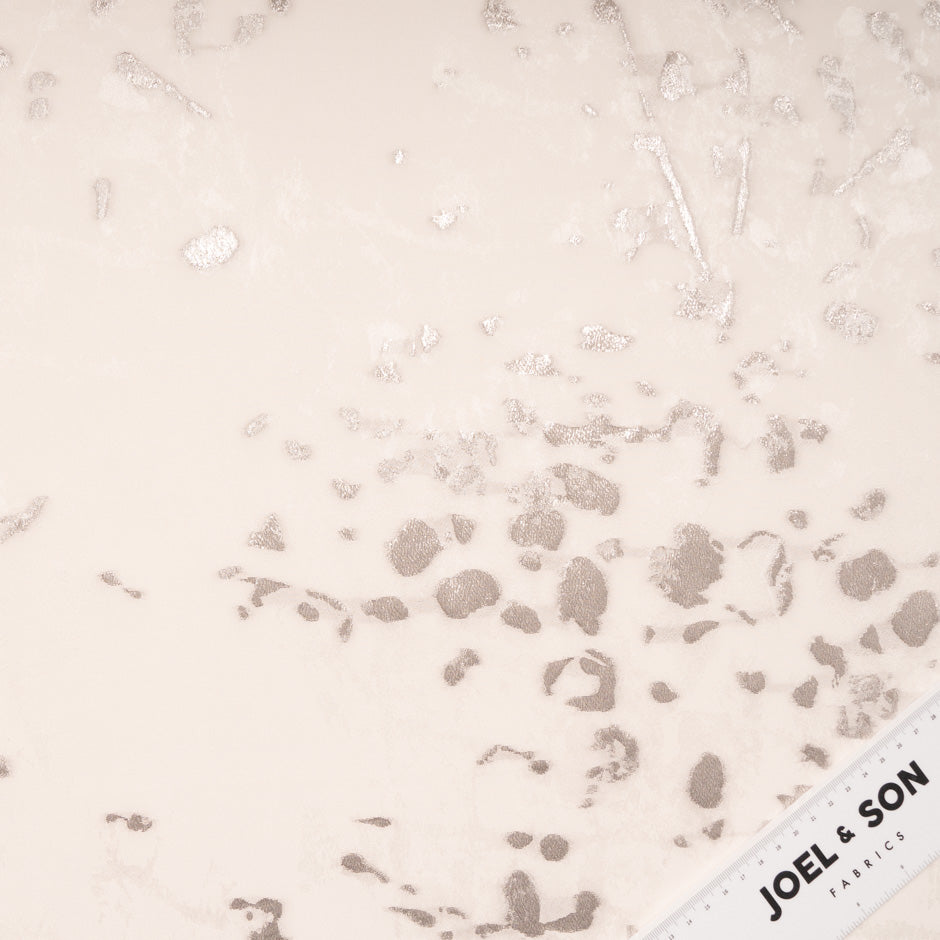 Metallic Jacquard Pale Blush Silk