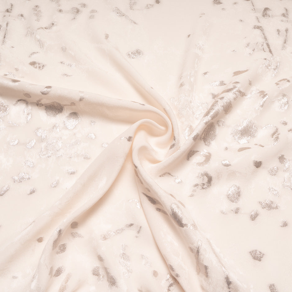 Metallic Jacquard Pale Blush Silk