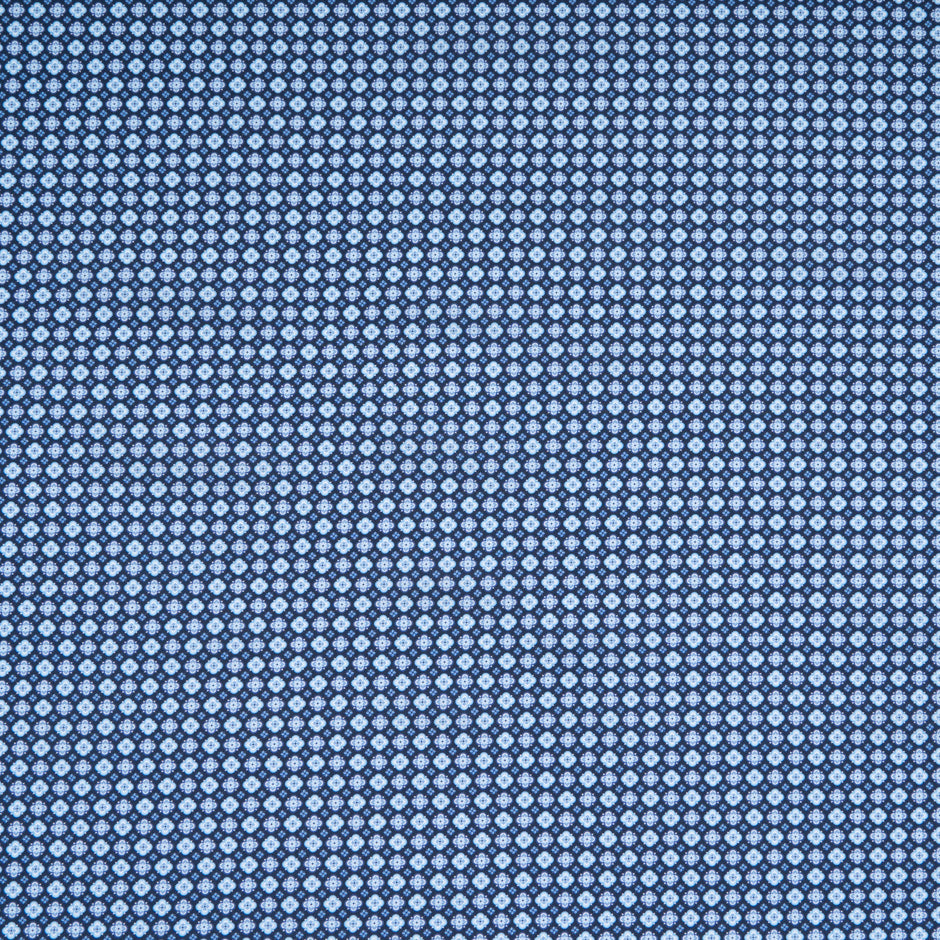 Blue Two-Tone Geo Double Printed Superfine Cotton