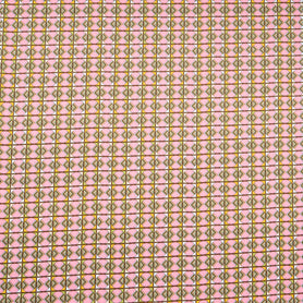 Geometric Printed Candy Pink Raso Cotton