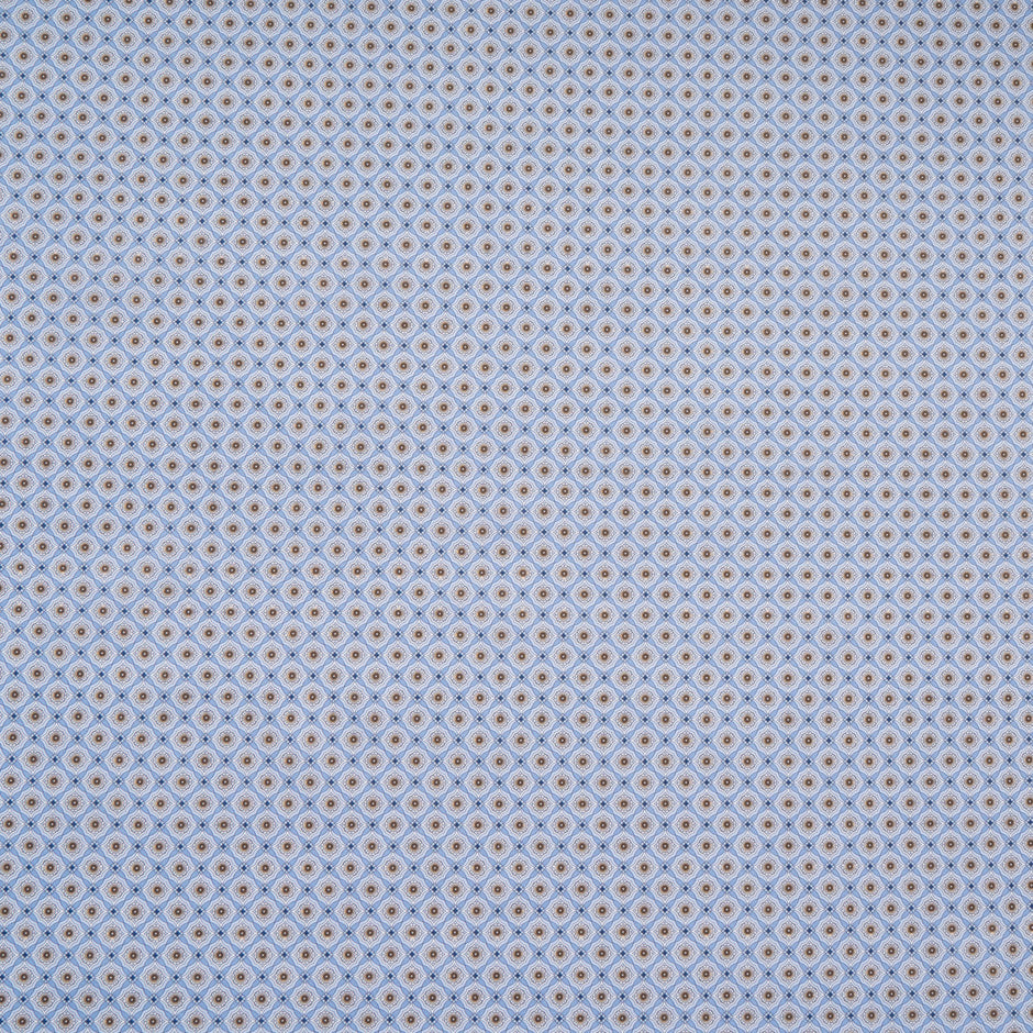 Blue Geometric Printed Luxury Cotton