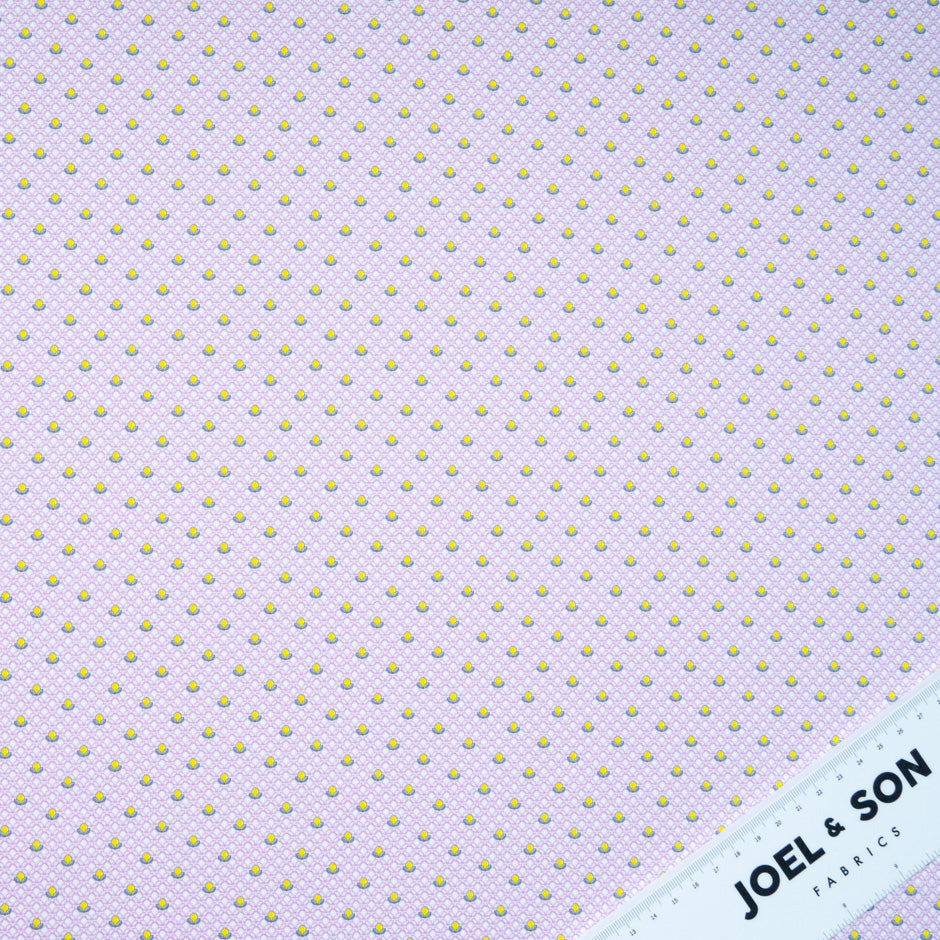 Geometric Printed Baby Pink Luxury Cotton