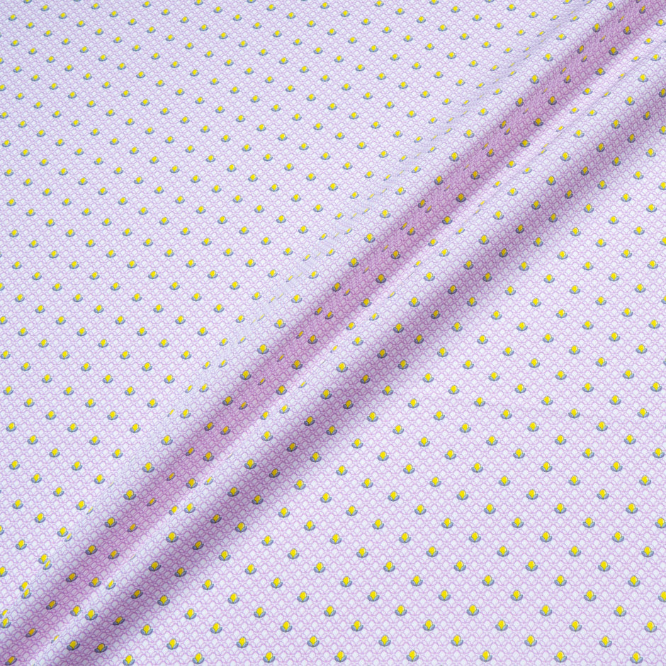 Geometric Printed Baby Pink Luxury Cotton