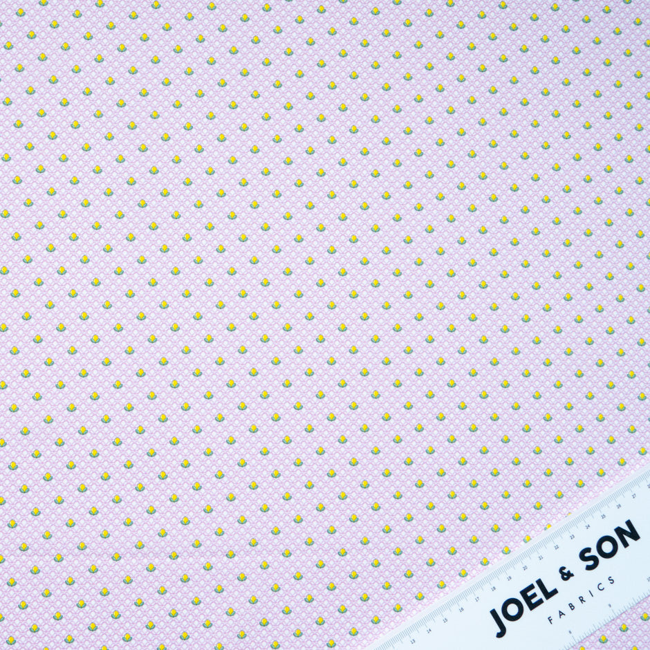 Geometric Printed Baby Pink Luxury Cotton
