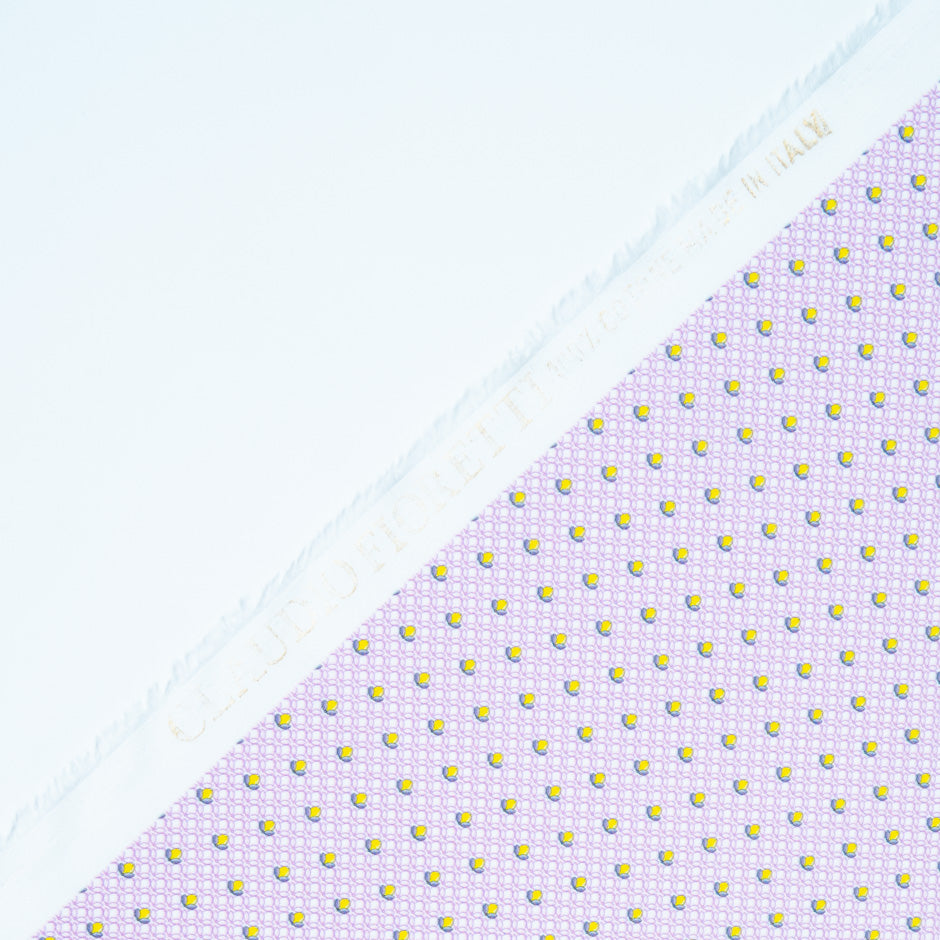 Geometric Printed Baby Pink Luxury Cotton