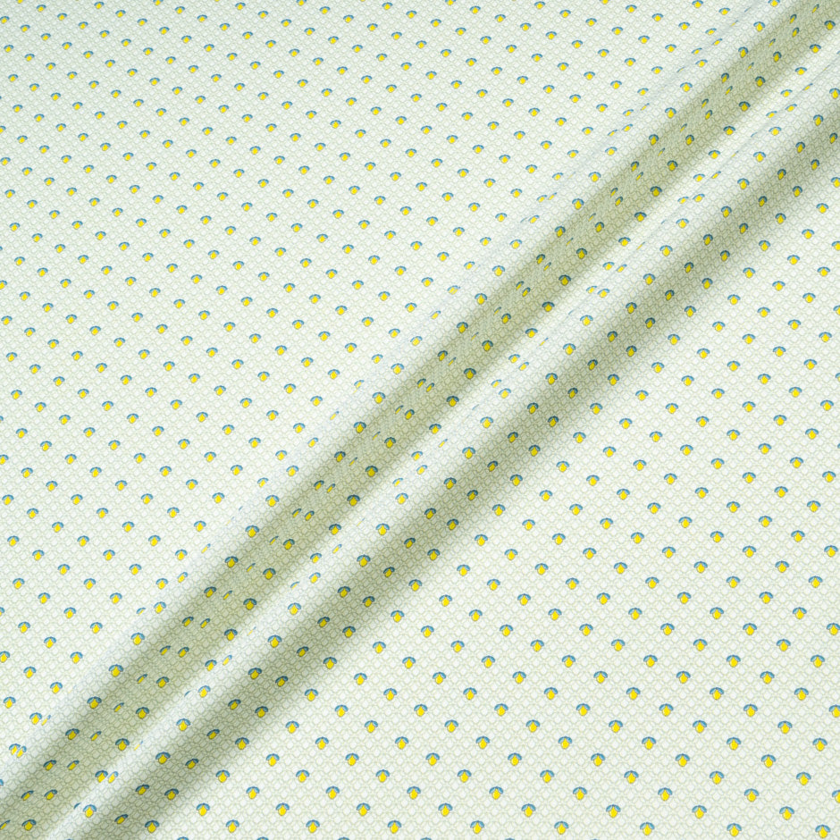 Geo Printed Lime & Apple Green Luxury Cotton