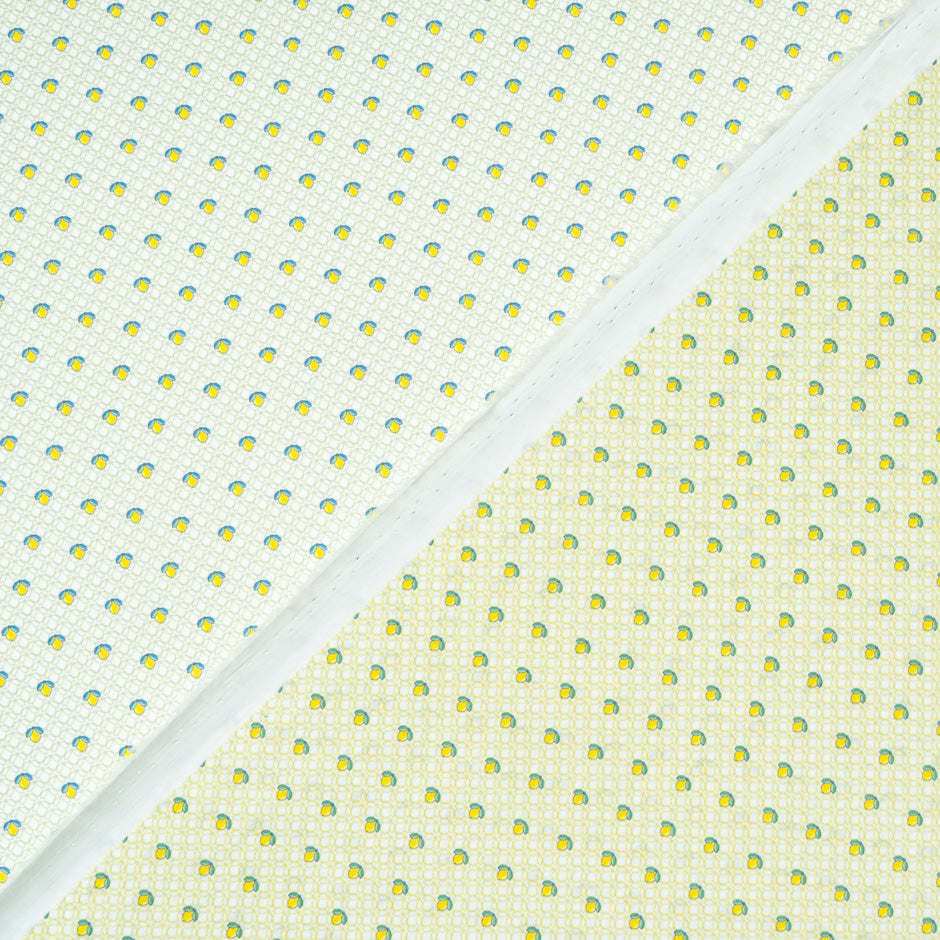 Geo Printed Lime & Apple Green Luxury Cotton