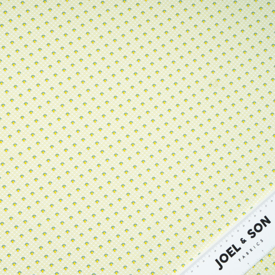 Geo Printed Lime & Apple Green Luxury Cotton