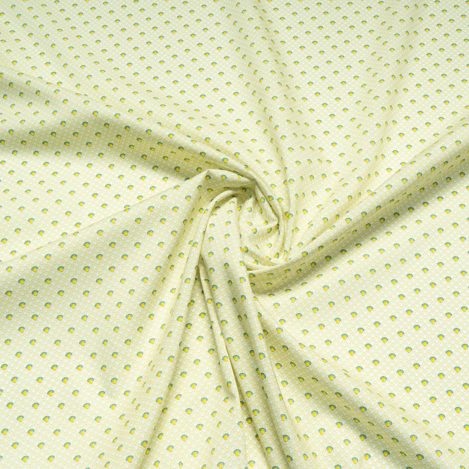 Geo Printed Lime & Apple Green Luxury Cotton