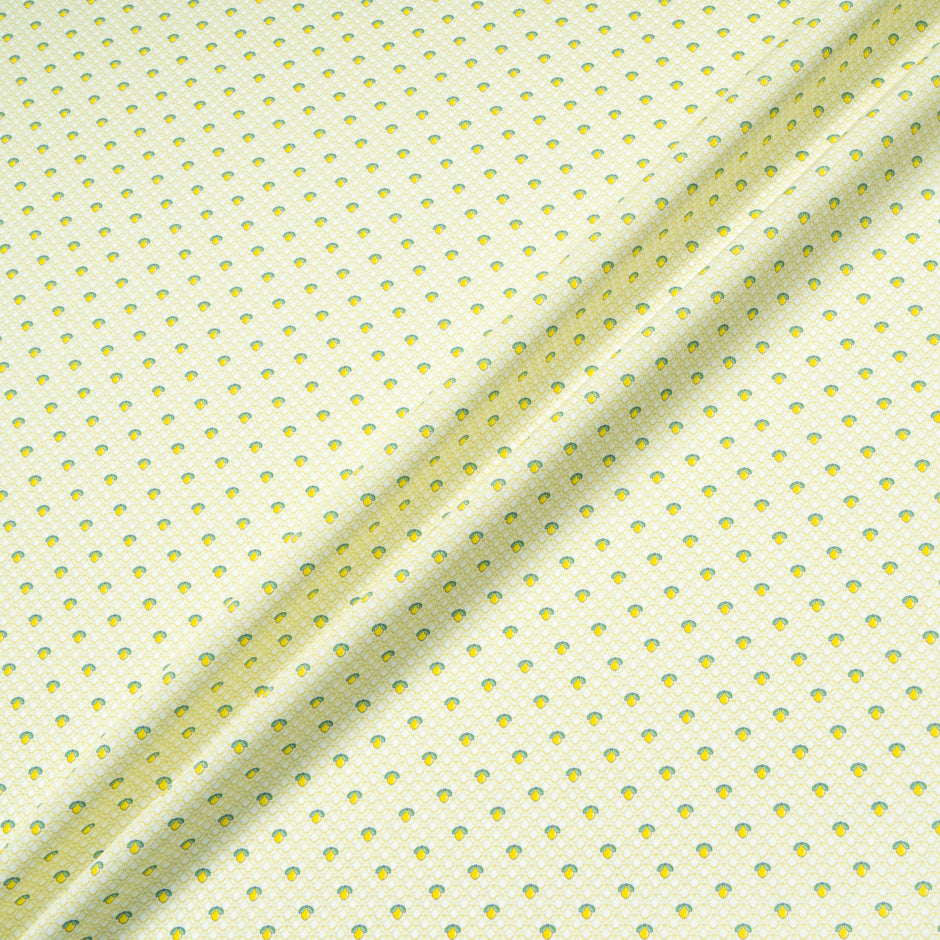 Geo Printed Lime & Apple Green Luxury Cotton