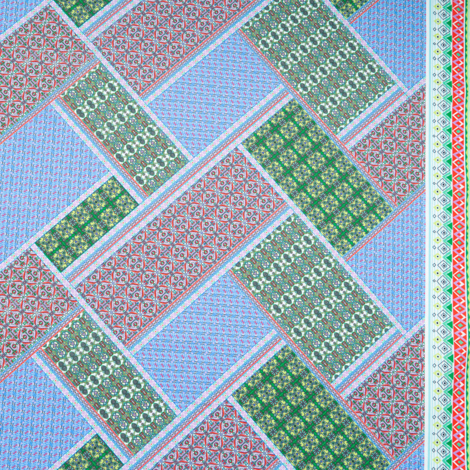 Geometric Patchwork Printed Dani Maki Pure Cotton