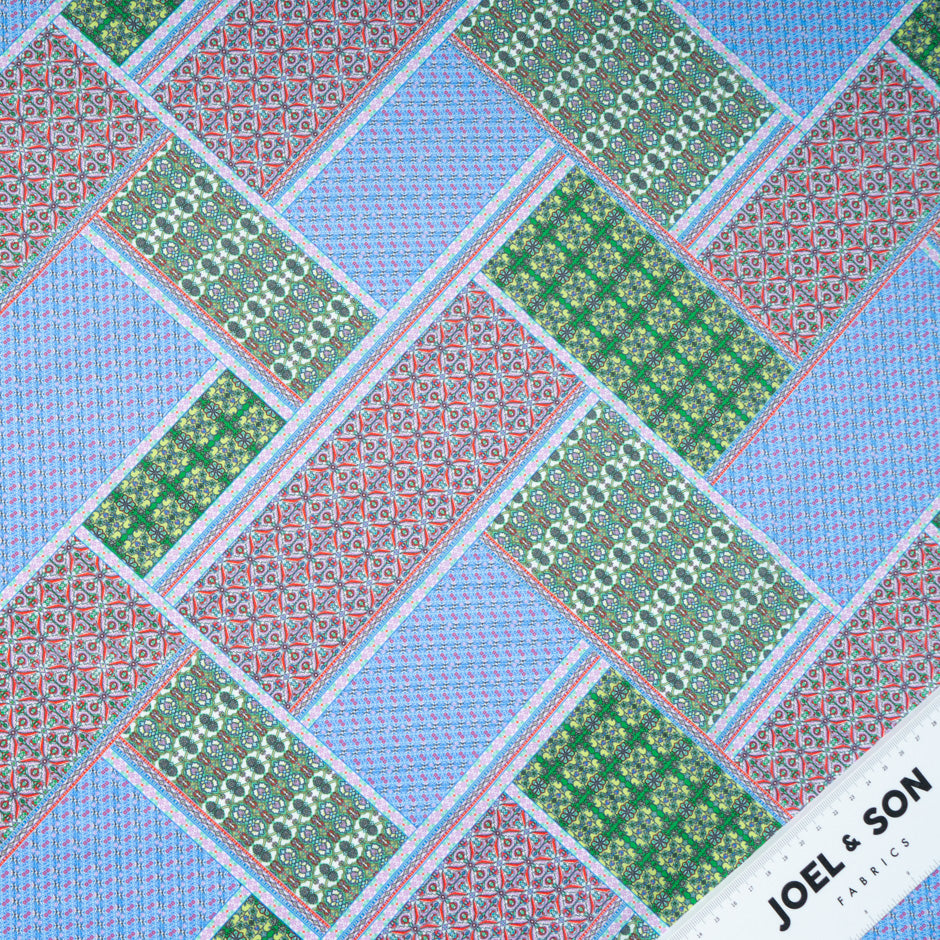 Geometric Patchwork Printed Dani Maki Pure Cotton