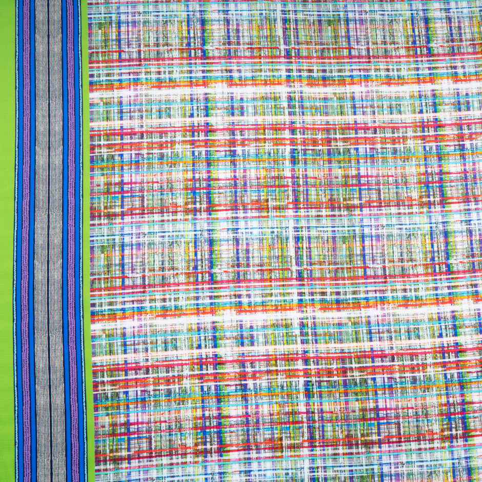 Multi-Coloured 'Bouclé' Printed Pure Cotton