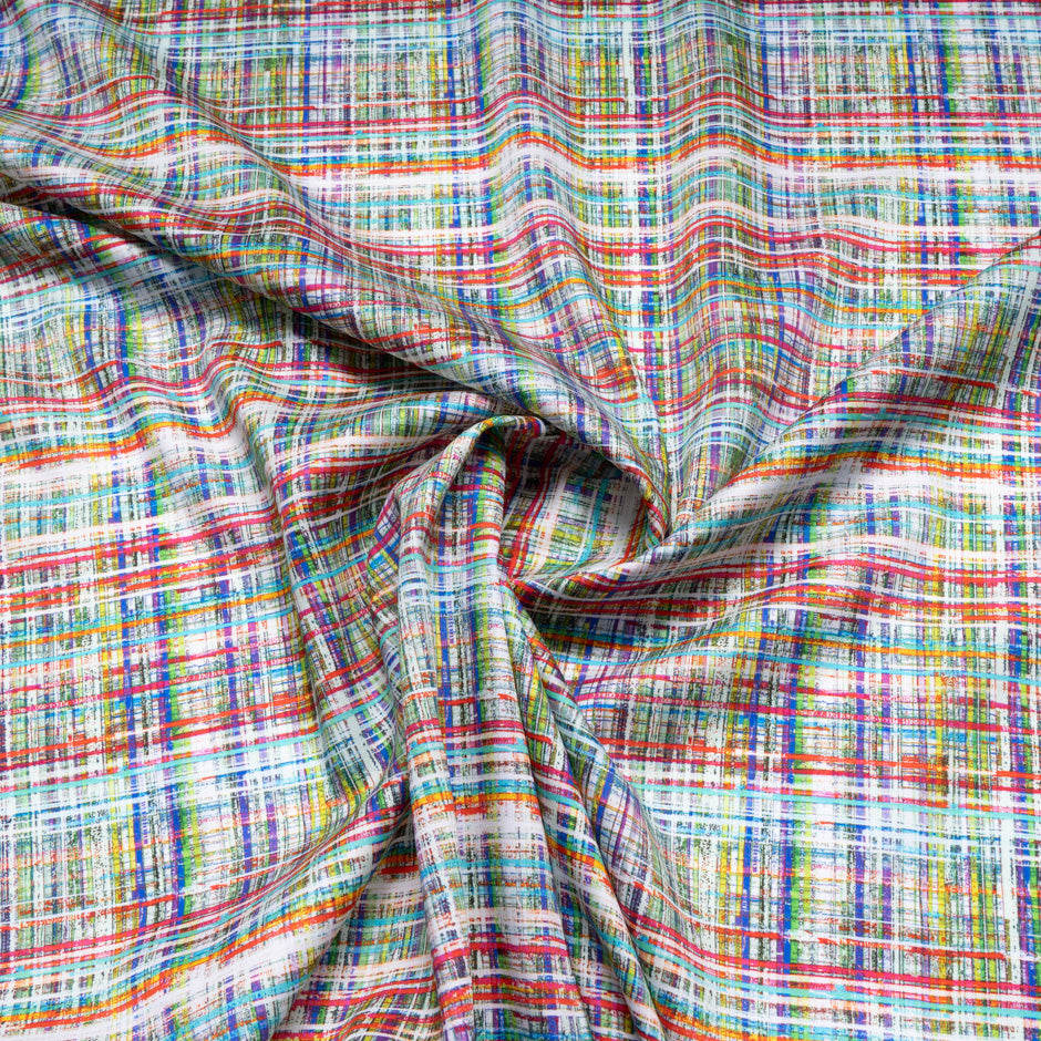 Multi-Coloured 'Bouclé' Printed Pure Cotton