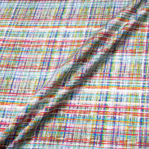 Multi-Coloured 'Bouclé' Printed Pure Cotton