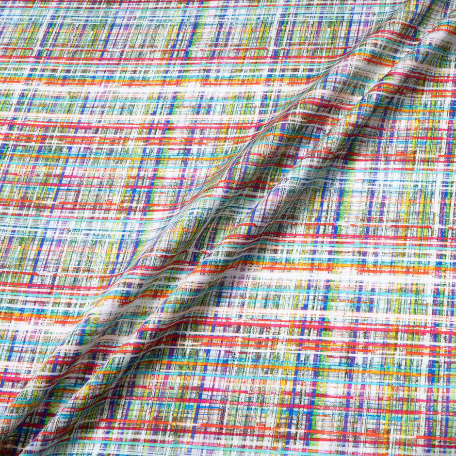 Multi-Coloured 'Bouclé' Printed Pure Cotton