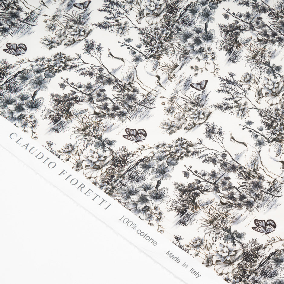 Monochrome Wild Life Printed Pure Cotton