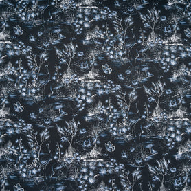 Midnight Wild Life Printed Pure Cotton