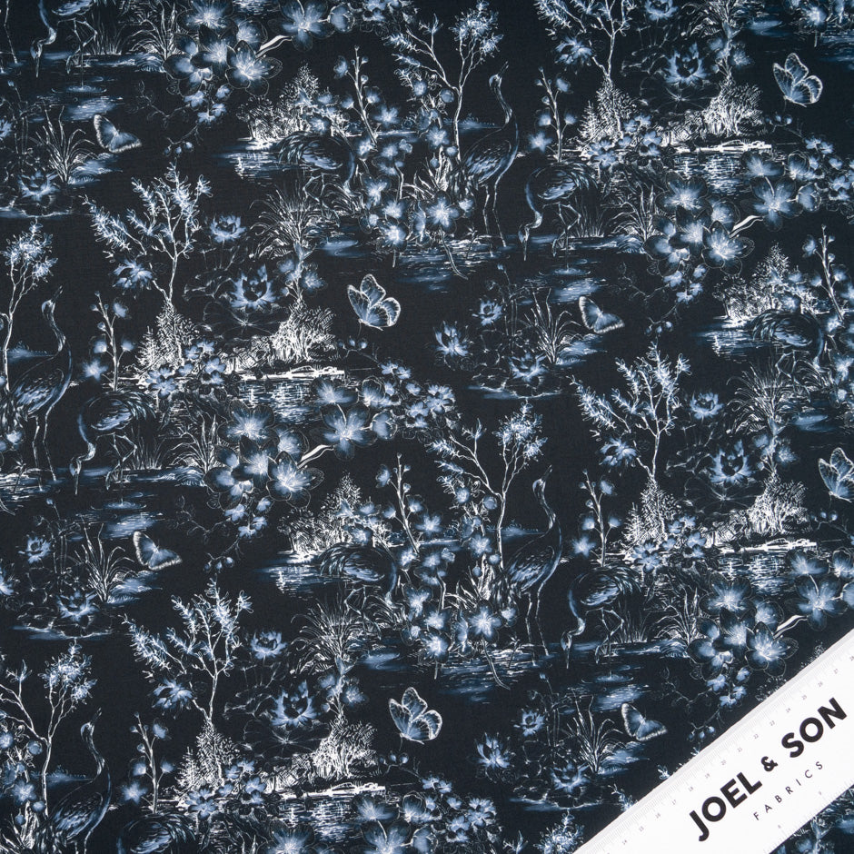 Midnight Wild Life Printed Pure Cotton