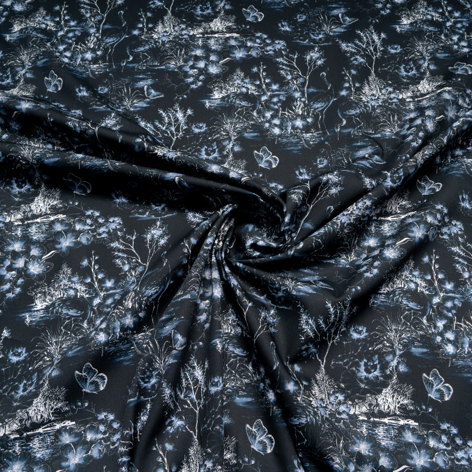 Midnight Wild Life Printed Pure Cotton