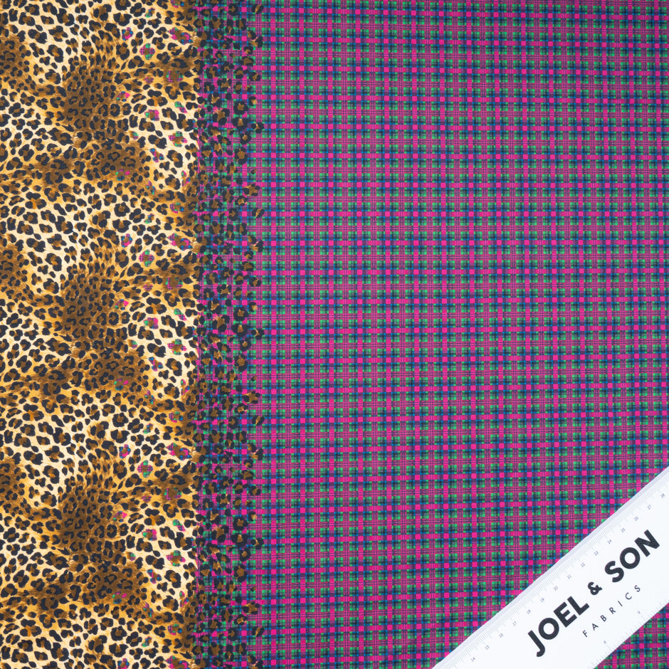 Animal & Check Double Printed Superfine Cotton