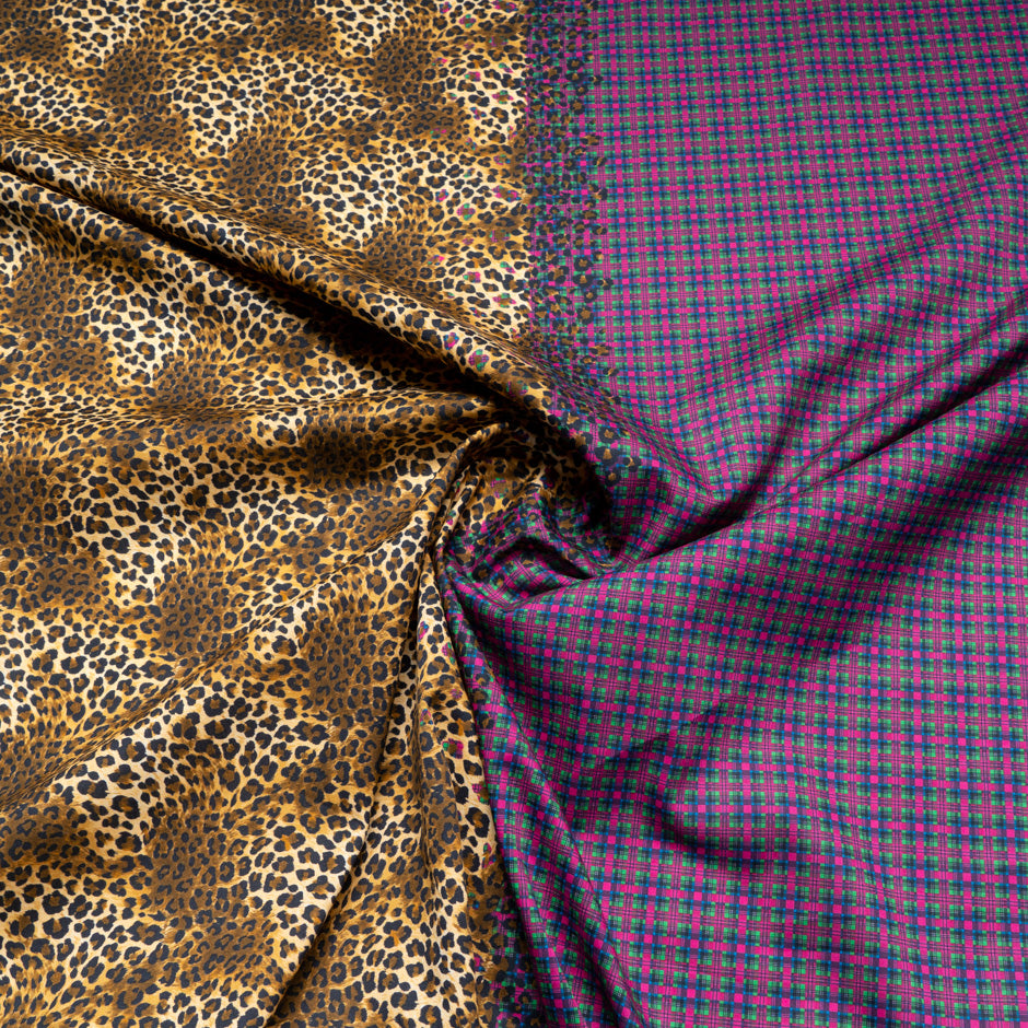 Animal & Check Double Printed Superfine Cotton