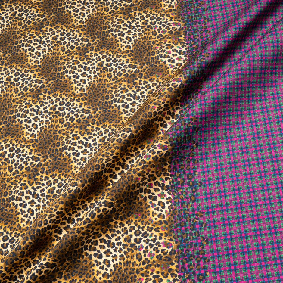 Animal & Check Double Printed Superfine Cotton