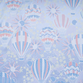 Sky Blue Vision Printed Pure Silk Twill