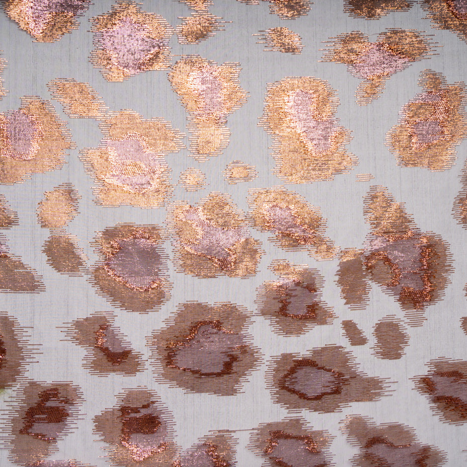 Abstract Animal Metallic Organza Jacquard