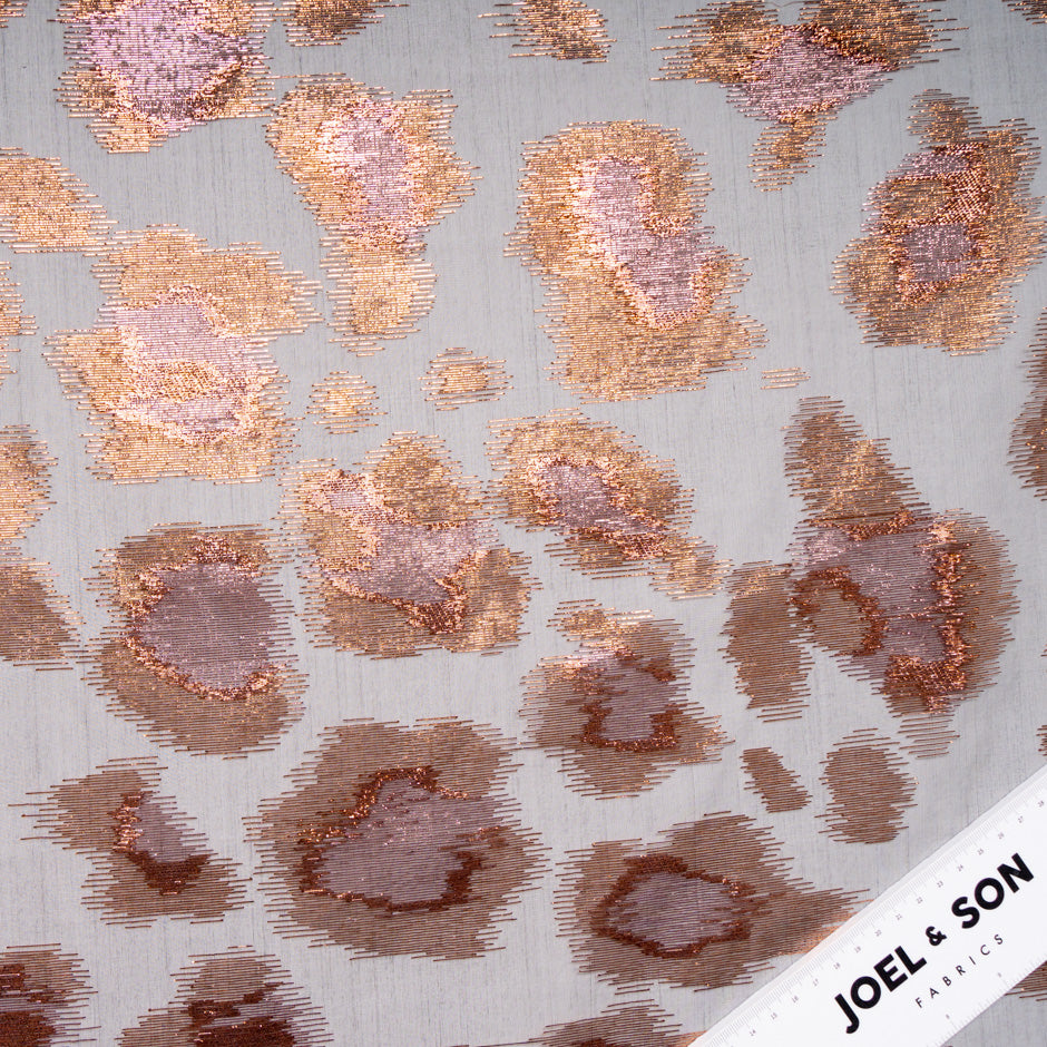Abstract Animal Metallic Organza Jacquard