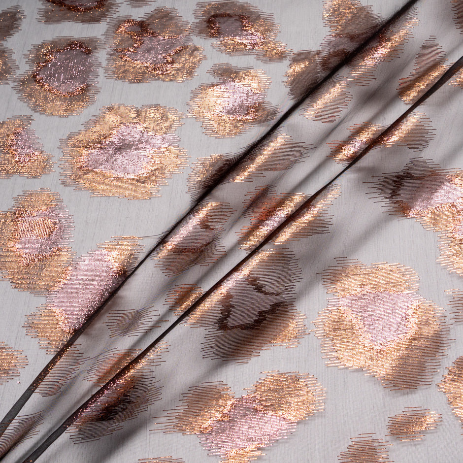Abstract Animal Metallic Organza Jacquard