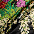 Multi-Coloured Metallic Leaf Jacquard Silk