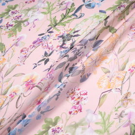 Wild Floral Printed Pink Pure Silk Organza