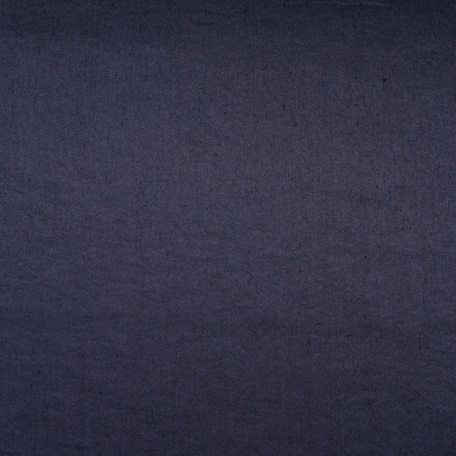 Midnight Blue Stretch Cotton & Linen Denim