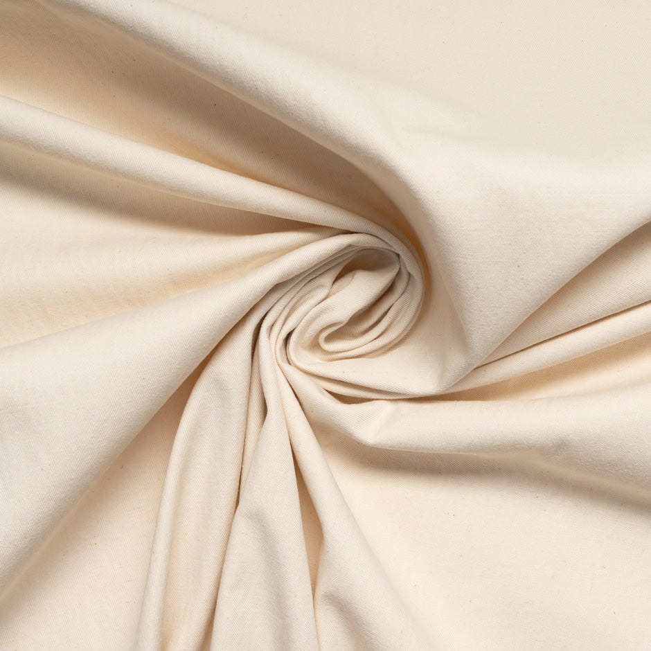 Plain Cream Pure Cotton Denim
