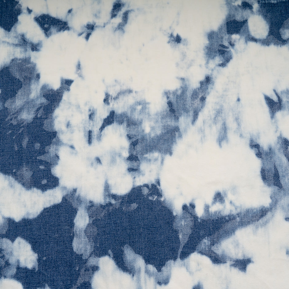 Indigo Blue Tie Dye Pure Cotton Denim