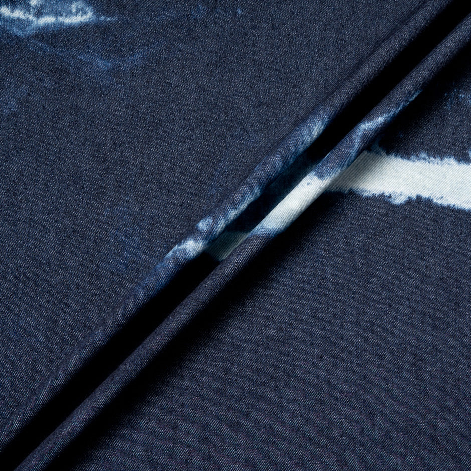 Dark Indigo Tie Dye Pure Cotton Denim
