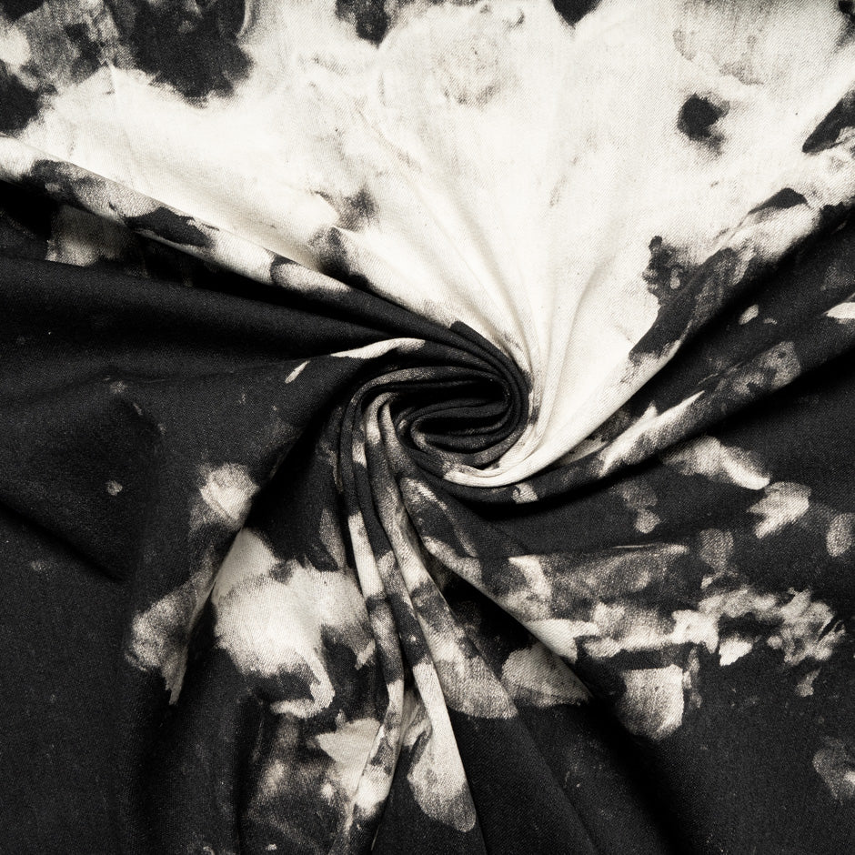 Black Tie Dye Pure Cotton Denim
