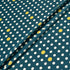 Cream Spotted Teal Silk Crêpe de Chine