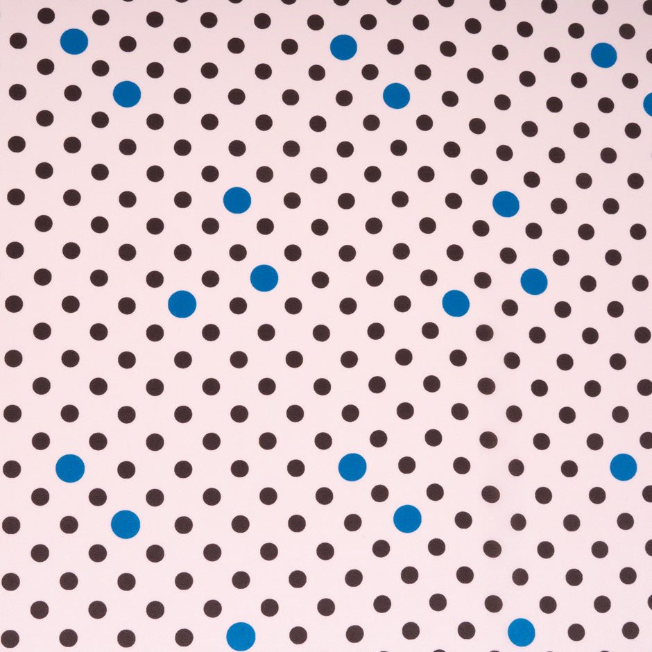 Brown Spotted Soft Pink Silk Crêpe de Chine