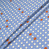 Yellow Spotted Dusty Blue Silk Crêpe de Chine