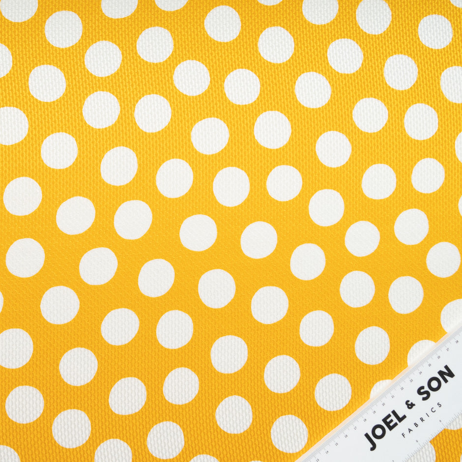 Ivory Spotted Yellow Silk Jacquard