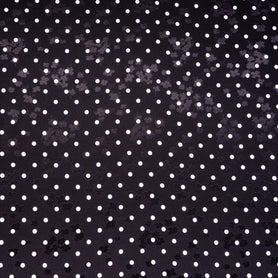 White Spotted Black Silk Jacquard