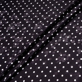 White Spotted Black Silk Jacquard