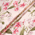 Oriental Lily Printed Pale Pink Pure Silk Crêpe