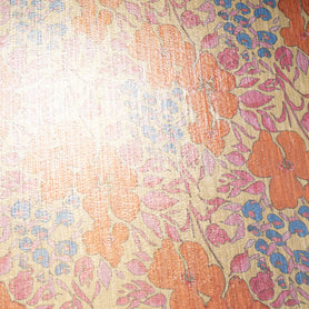 Multi-Coloured Retro Floral Silk Jacquard