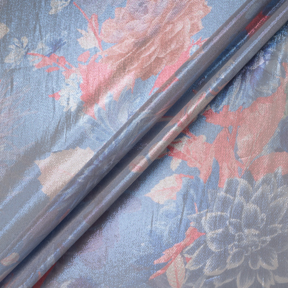 Floral Printed Silk Lamé