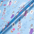 Sewing Essentials Printed Blue Silk Twill Blend