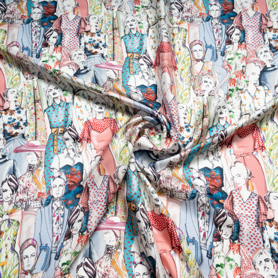 'Ladies' Printed Pure Silk Twill